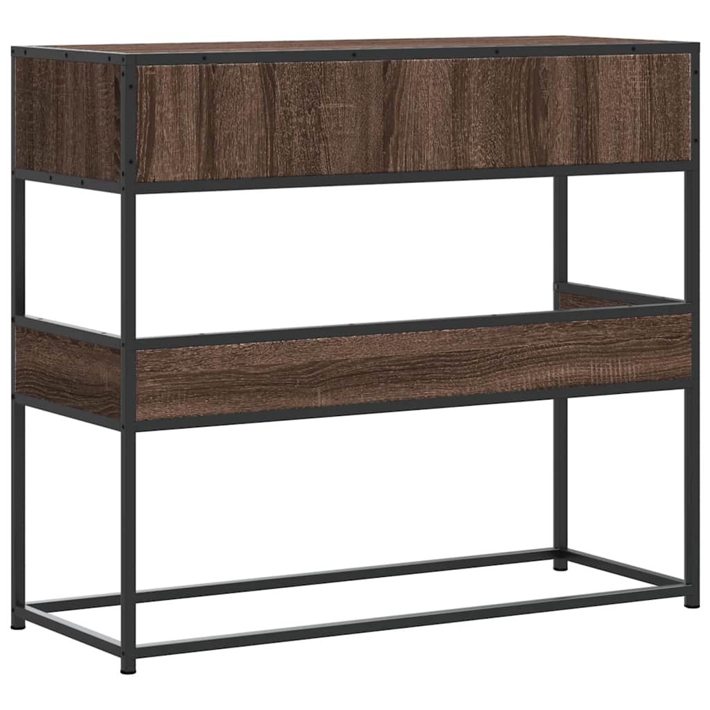 Vidaxl Console Table, Brown Oak, 90X35X80 Cm