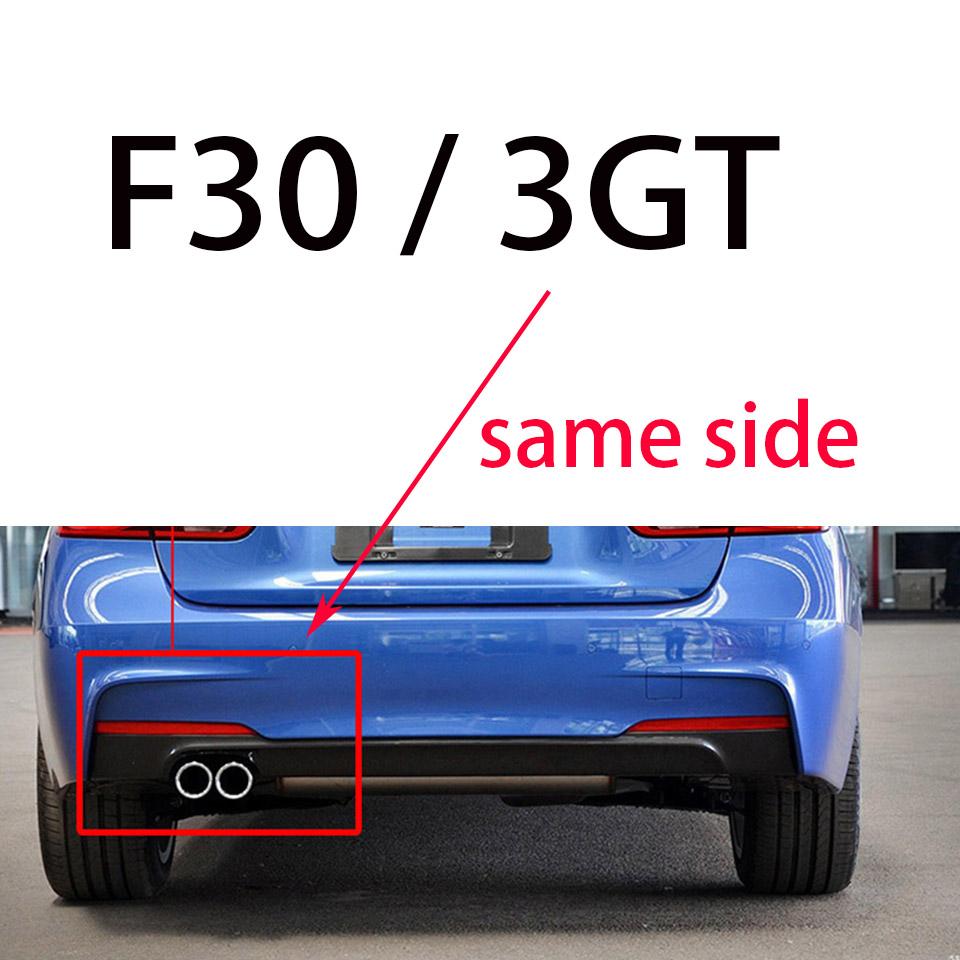 2Pcs 70mm Car Exhaust Muffler Tip Cover For BMW F30 2013-2018 E92 E90 3 Series GT 325i 328i Stainless Steel Accessories