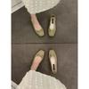 Evening bow flat bottom one pedal French single shoes soft sole grandma shoes gentle women's shoes autumn and summer light mouth shoes ladyshoes