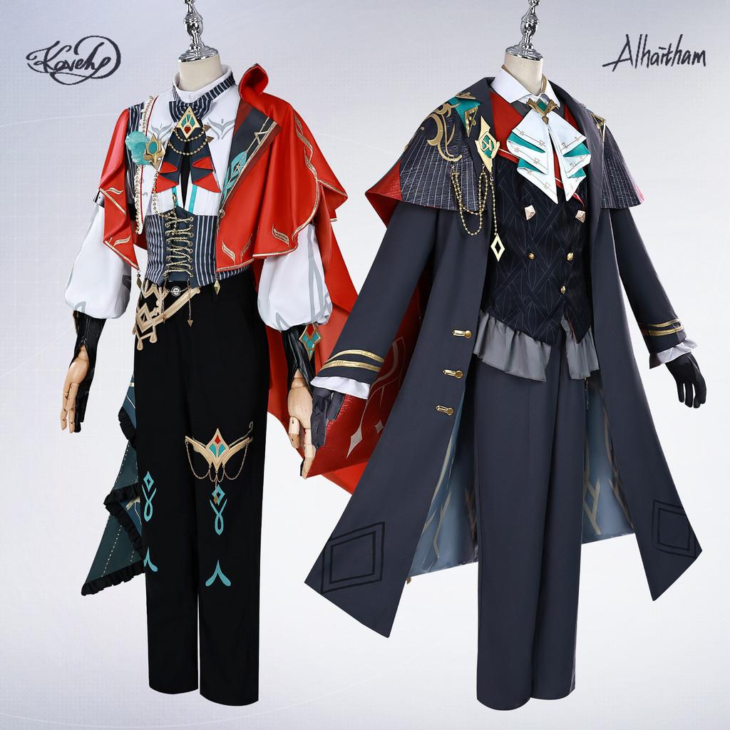 Genshin Impact Alhaitham Kaveh Cosplay Costume With Accessories For Game Role Play
