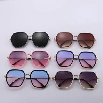 Polygon Ladies Sunglasses New Gradient Sunglasses Retro Fashion Personality Men and Women Riding Wear Sunglasses Sale