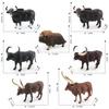 Lifelike Pvc Forest Animal Model Set Including Ankole Watusi And Water Buffalo Designs