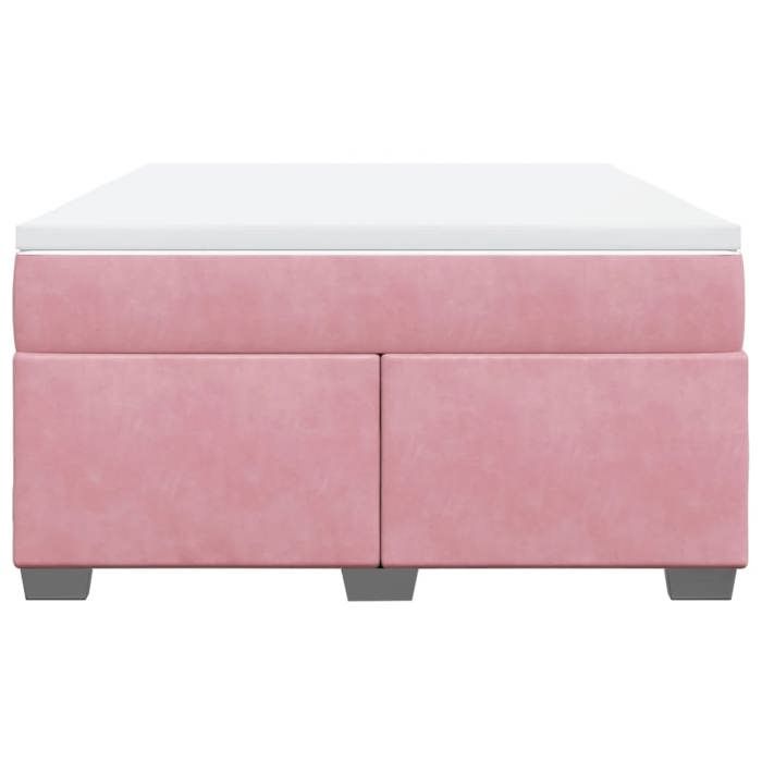Maison Exclusive - Sommier à lattes de lit avec matelas Rose 140x200 cm Velours