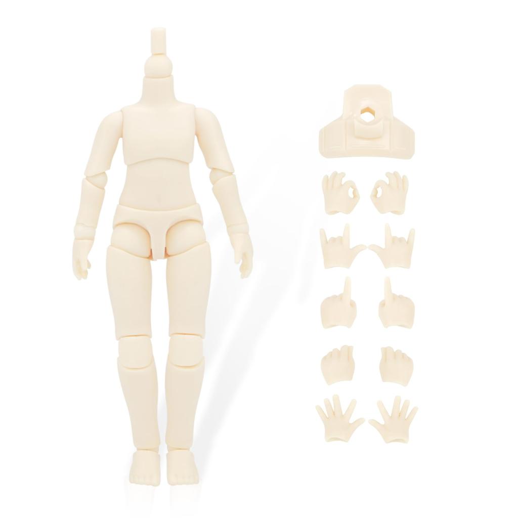 OB11 Doll Body MJD Movable Doll Model Action Figure Normal Size Boy White 1/12 (Super - 12cm)