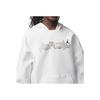 Jordan Take Flight Snap Hoodie With Letter Print Long Sleeve Casual Sweatshirt Kids Tops White FZ1953-133