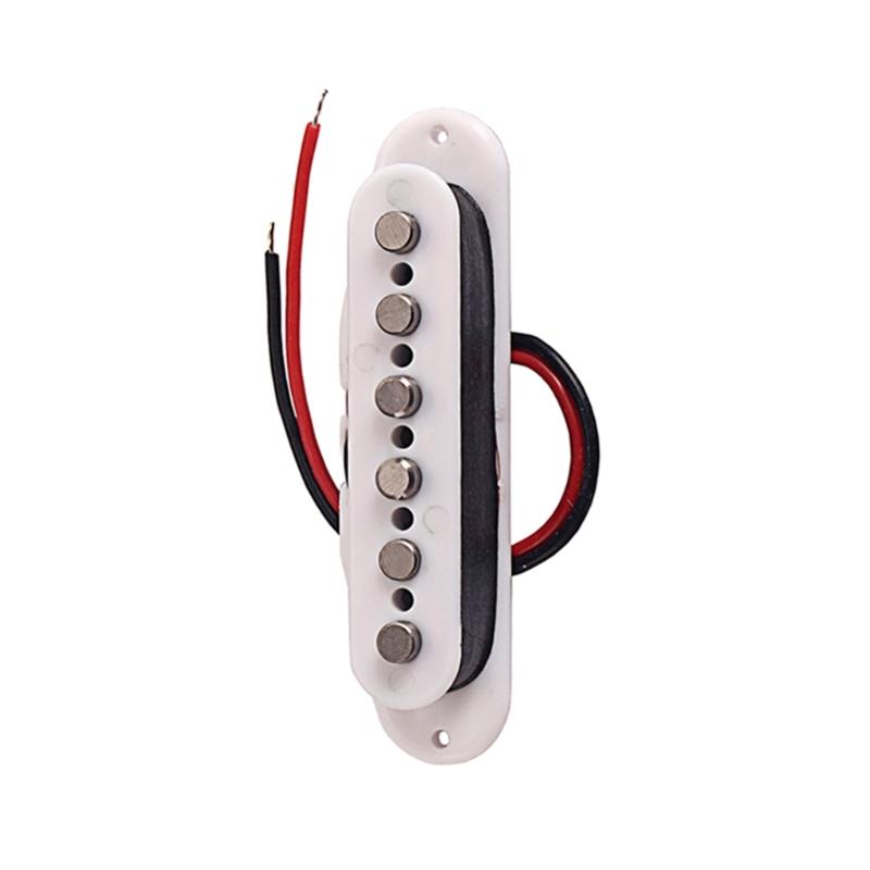 Single Coil Pickup Alnico 5  Pickups Neck Guitar Pickups Staggered for  Squier Electric Guitar, White