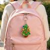 Decorative Bead Art for Home Christmas Tree Keychain, Faux Crystal Beaded Xmas Pendant, Decoration Hanging 3D Holiday Key Ring Charm Accessory
