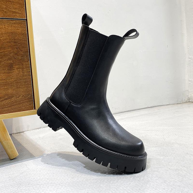 Direct Supply Martin Boots Autumn Breathable Men'S Medium And High-Top Leather Shoes Tooling Boots Korean Version British Style Short Boots 9612-T