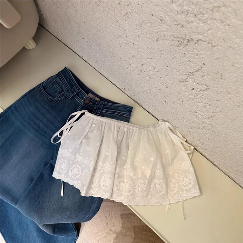 Spring Korean Style Chic Lace-Up Layered Skirt - Sweet, Versatile, and Stylish