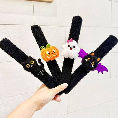 Halloween PaPa Circle Plush Doll Bracelet,Holiday Party Dress Up Clapping Circle Toy