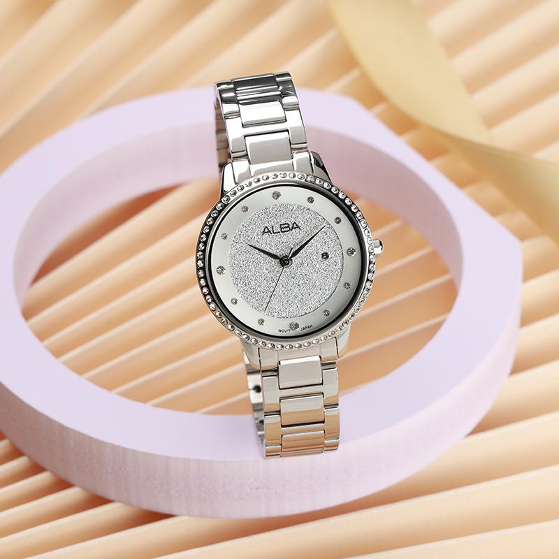 SEIKO ALBA Quartz Movement Stainless Steel Strap Watch Women's Watch Silver Dial AH7W31X1