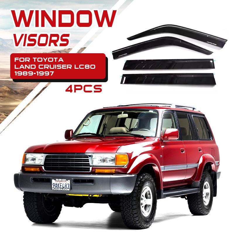 Дефлекторы боковых окон Toyota Prado Land Cruiser LC300/LC200/LC250: Накладки на брови и солнцезащитные козырьки для автомобильных окон