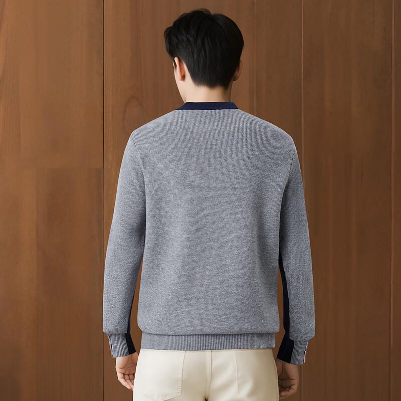 FAPAI Men's Merino Wool & Tencel Blend Knit Sweater