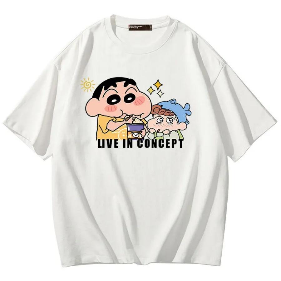 Anime Crayon Shin-chan Summer T-Shirt - Men's and Women's Pure Cotton Top - Family Clothing - Children's Clothing - Short Sleeve1