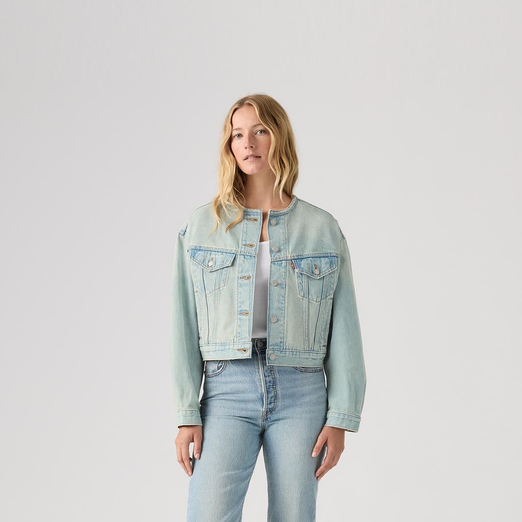 Levis Relaxed Short Casual Style Simple Design Street Fashion Denim Jacket Unisex Jackets 006EZ-0002