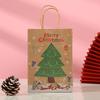 Kraft Paper Gift Bag With Cartoon Design Christmas Birthday Party Favors Handheld