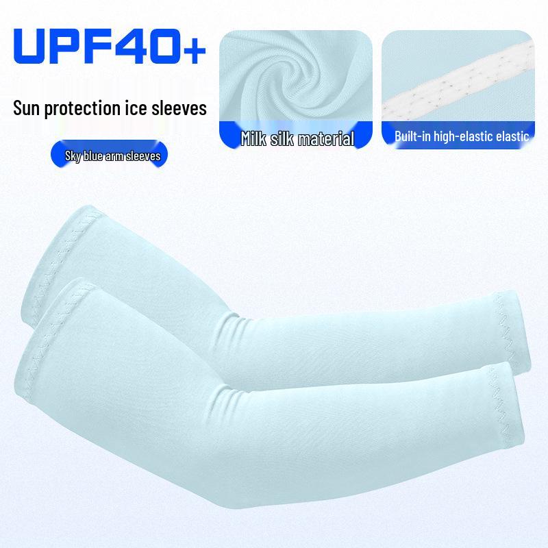 Damen UV-Schutz Eis-Seide Radsport Armstulpen - Leichte, atmungsaktive, elastische Ärmel für Sonnenschutz und Narbenabdeckung.