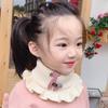 Children's Knitted Scarf Cartoon Giraffe Ruffle Neck Warmer Girls Kids Neck Collar Circle Outdoor Winter Warm Scarves