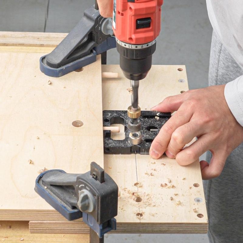 High Precisions Woodworking Hole Punch Tool Dowel Jig for Accurate Locating in Furniture Assembly and DIY Projects