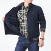 Men's Winter Plush Thickened Business Casual Stand Collar Jacket