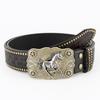 Western Denim Belt Large Plate Mouth Vintage Retro Men'S Punk Embossed Leather Belt