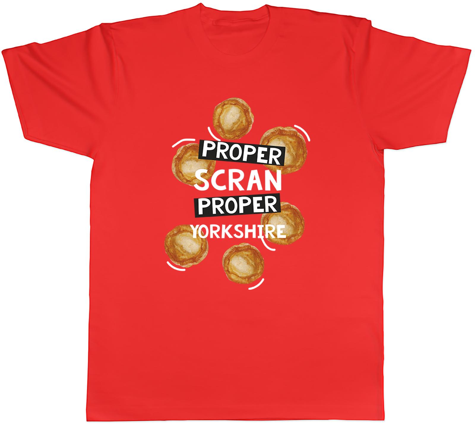Yorkshire Pudding Day Proper Scran Unisexs TShirt Tee Gift Top S