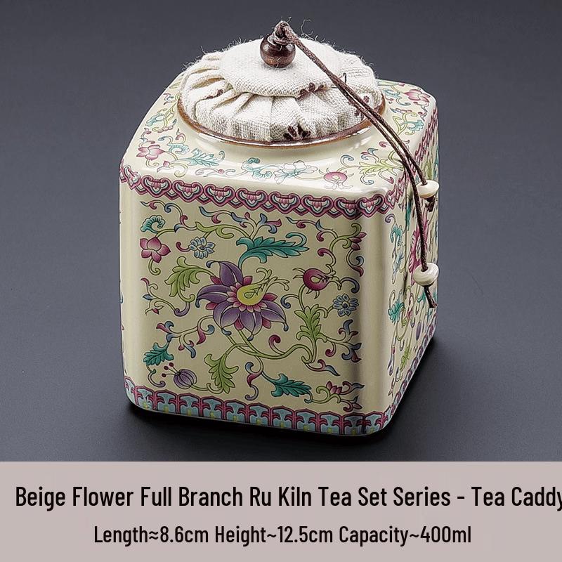 Chaxun Ge Kiln Ceramic Tea Caddy
