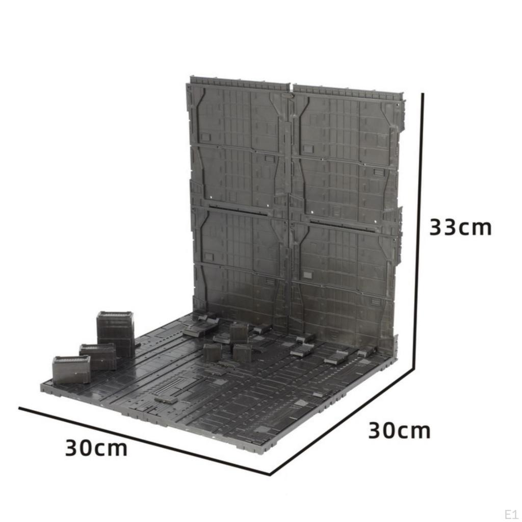Hangar Scene Board Futuristic Mechanical Corner Molded Panels Miniature Display Base