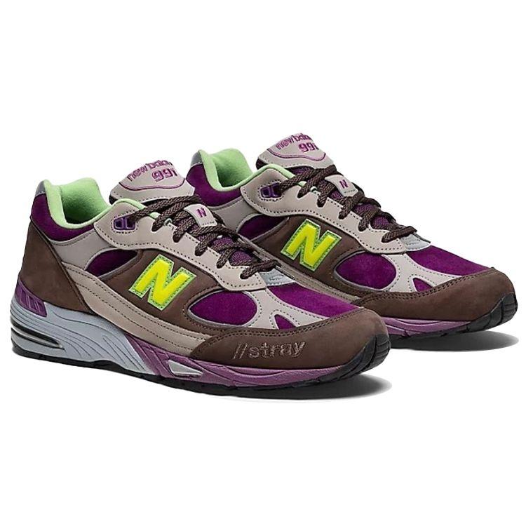Stray Rats X New Balance 991 Made In England Purple Green Men Sneakers Grey M991SRG