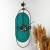 MUYIKA Senator Green Decorative Hand Made Colorful Silent Mechanism 77x29 Cm Wall Clock