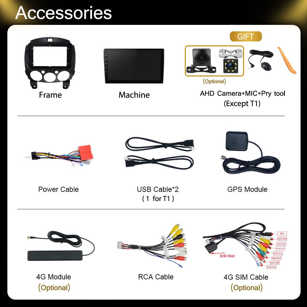 Mazda 2 (2007-2014) Android GPS Navigation System with Bluetooth & CarPlay