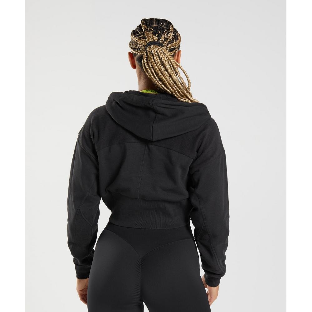 Ch Gymshark Femmes Sweat à Capuche Zippé Court Gs Power Bleu Glacier 02fp6t389 V%c3%aatements P 335