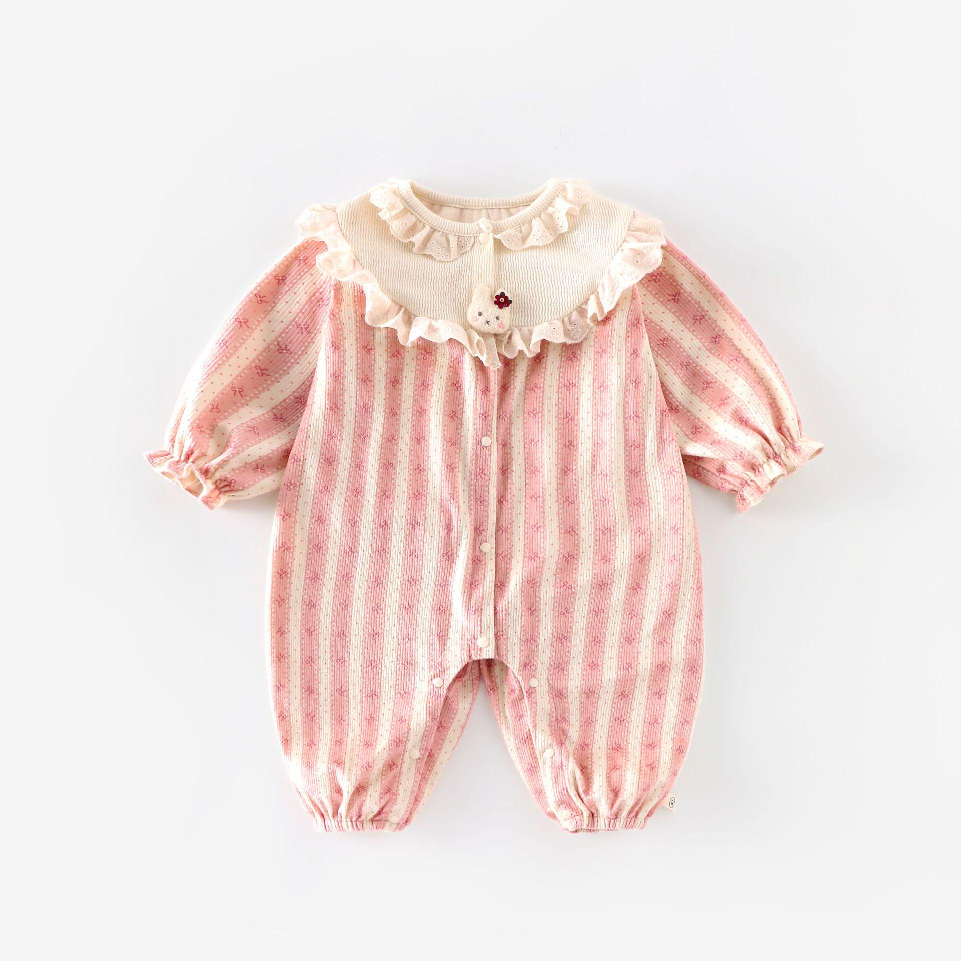 

Autumn 2025 Baby Bow Lace Romper - Little Rabbit Newborn Outing Suit 90
