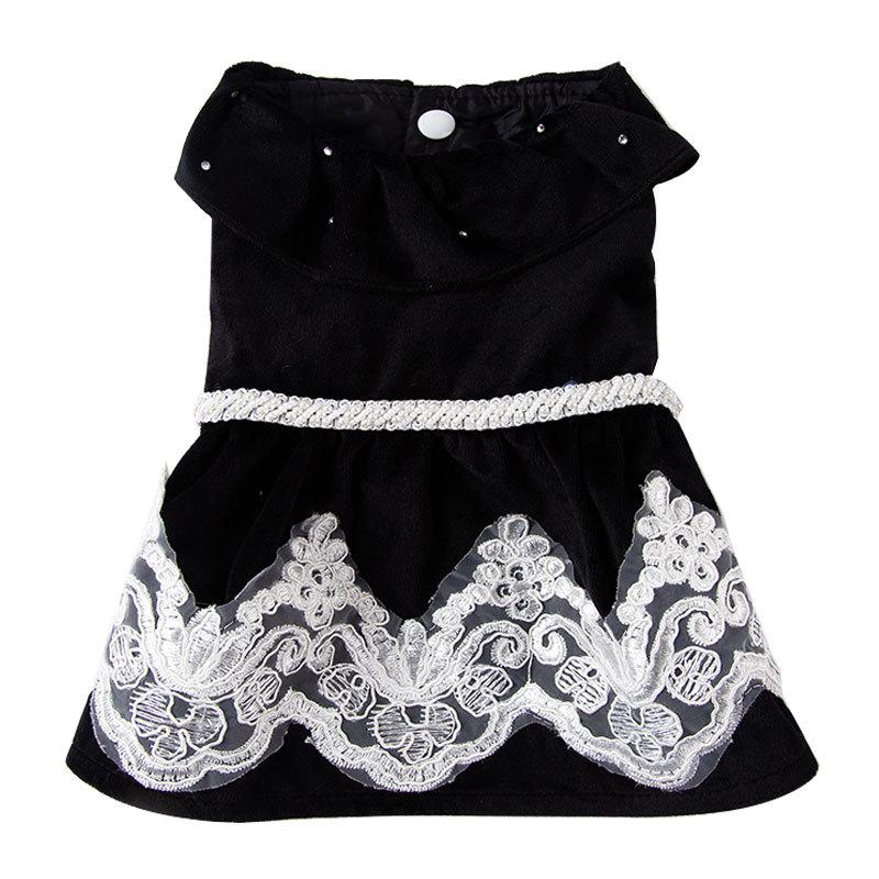 Abito da festa in velluto vestiti per cani autunno e inverno caldo orsacchiotto due zampe stile principessa gonna per animali domestici