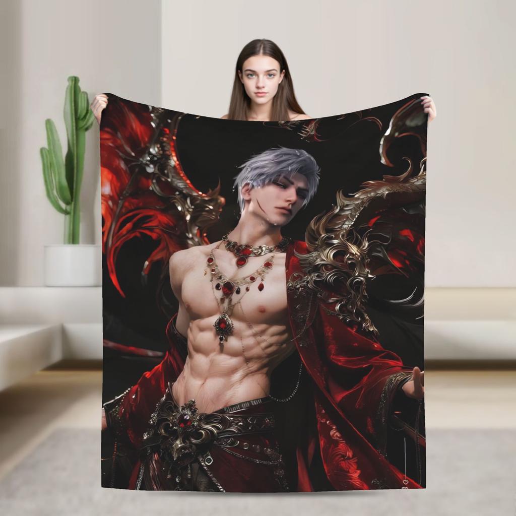 Love and Deepspace Sylus Game Blanket Plush Vintage Warm Throw Blankets for Coverlet Autumn/Winter