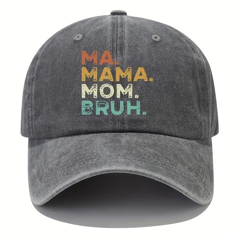 Unisex casual, simple, versatile, trendy printed letters BRUH baseball cap