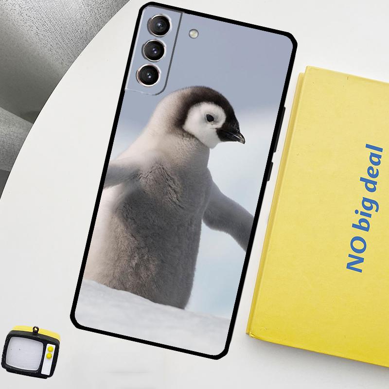 Penguin Snow Arctic Cute Animal Phone Case For Samsung Galaxy S25 Ultra S21 S22 S23 S24 Ultra S9 S10 S20 Plus S25 FE Cover