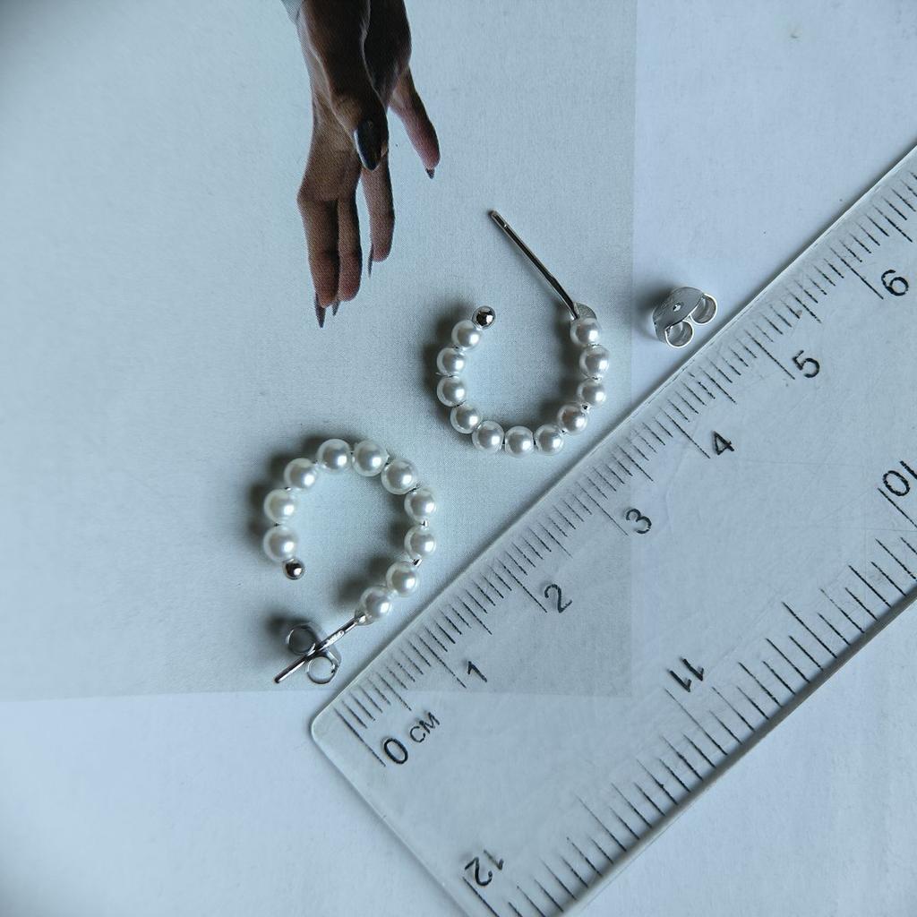 Silver Earrings with Natural Pearls 4.75ct (2186557)