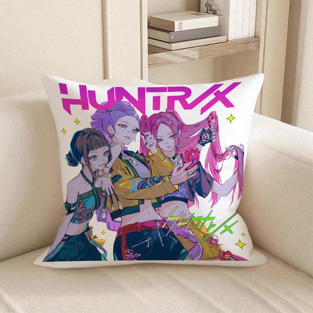 KPop Demon Hunters  There is “anime style" on the pillow: HUNTRX and other pattern pillowcases, fashionable home decoration