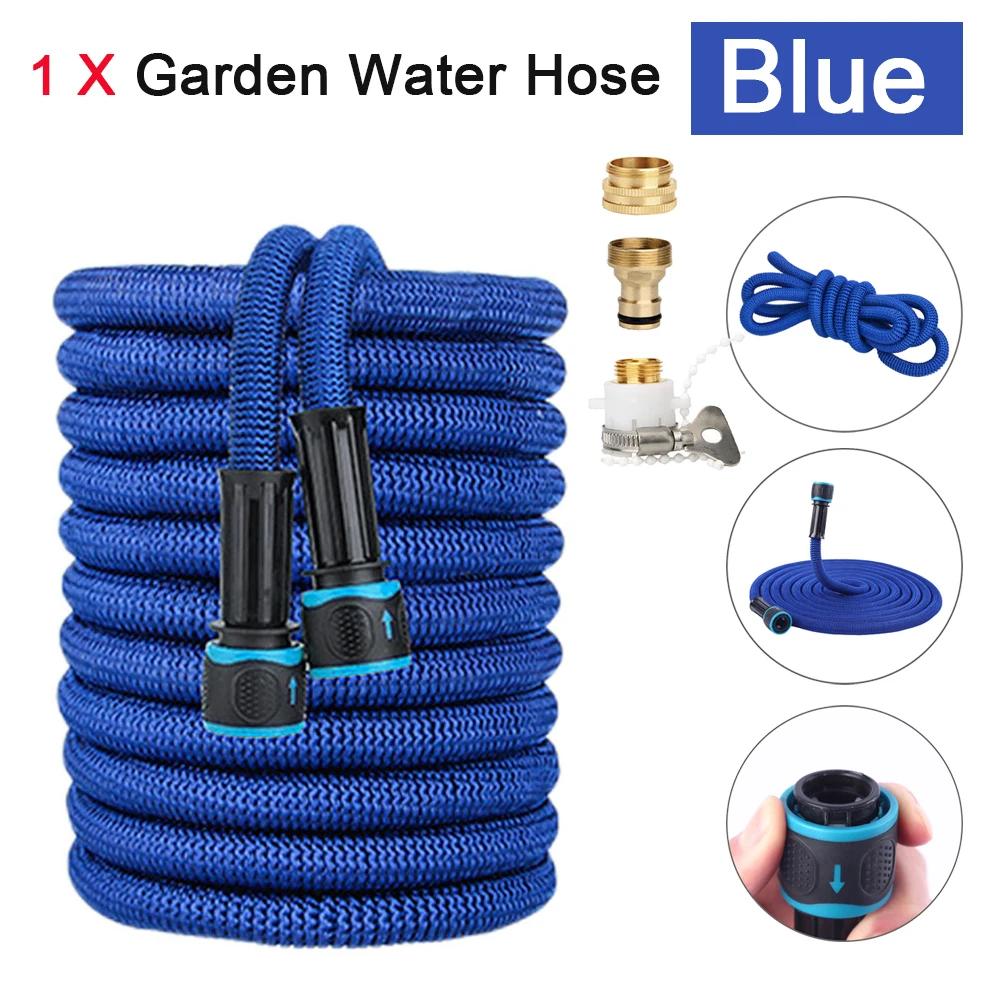 

Садовый водяной пистолет, набор, расширяемый водяной шланг, 25-100 футов, садовые водопроводные трубы, телескопическая водопроводная труба высокого давления для мойки автомобилей в саду 25FT-7.5M Extended