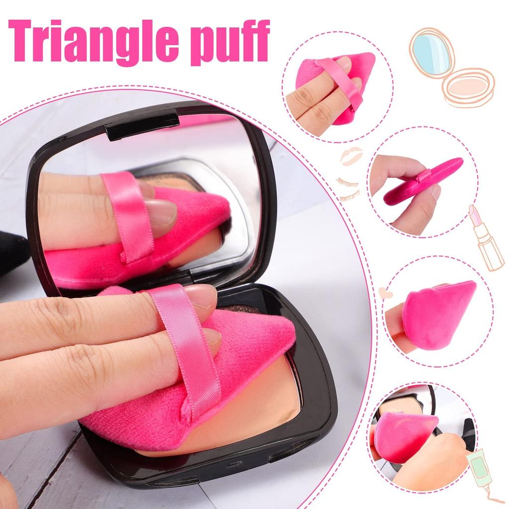 5 Pcs Powder Puff Face Soft Triangle Makeup Tool Loose Powder Body Powder Makeup Sponges Blender Contouring Under Eyes Corner