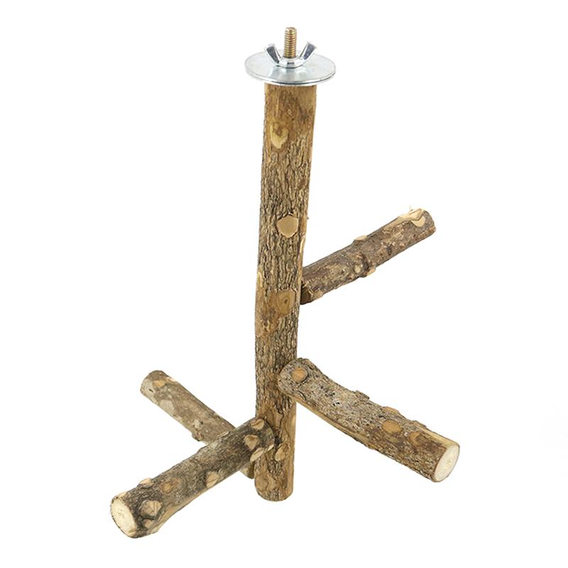 

Random Wood Bird Branch Stand Perches Pet Parakeet Budgie Hanging Play Toy Bird Cage Parrot Wooden Desk Holder Perches Platform