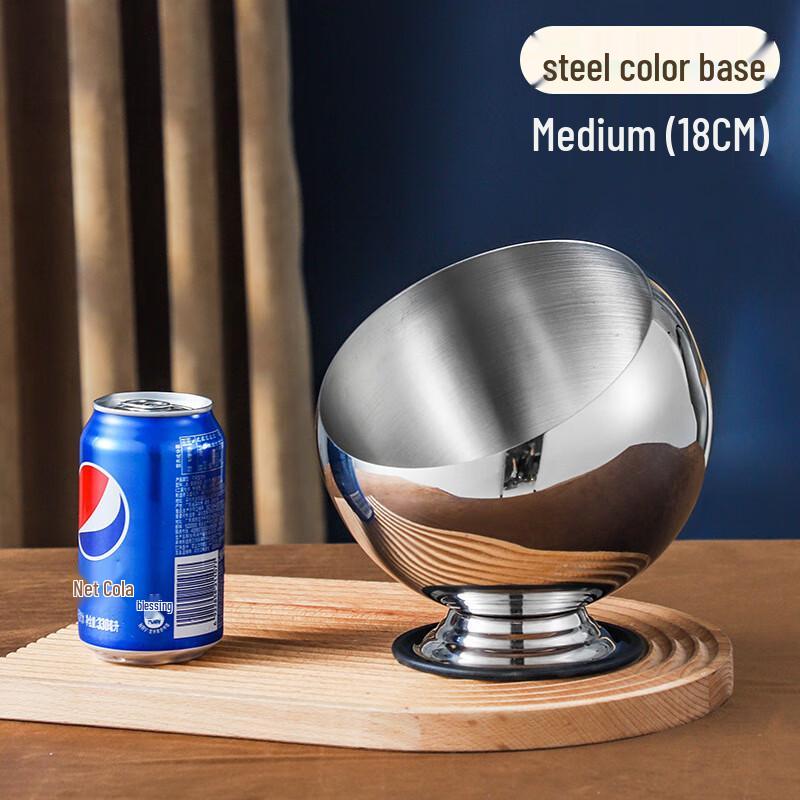 Changbaosen 18cm Stainless Steel Slanted Salad Bowl