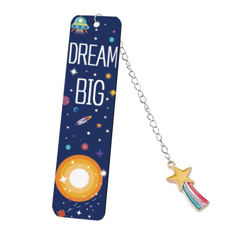 2x Metalowe Zakładki do Książek Zakładka z Astronautą Motyw Gwieździstego Nieba Zakładka do Strony Książki Artykuły Szkolne Biurowe dla Uczniów Nauczyciela