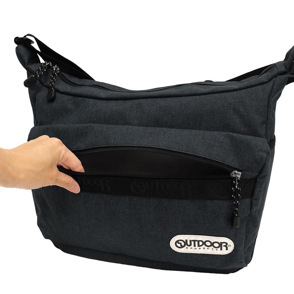 Outdoor Products Shoulder Bag with Logo Heather Diaper Large Capacity Black Tape, Bag, 16L,