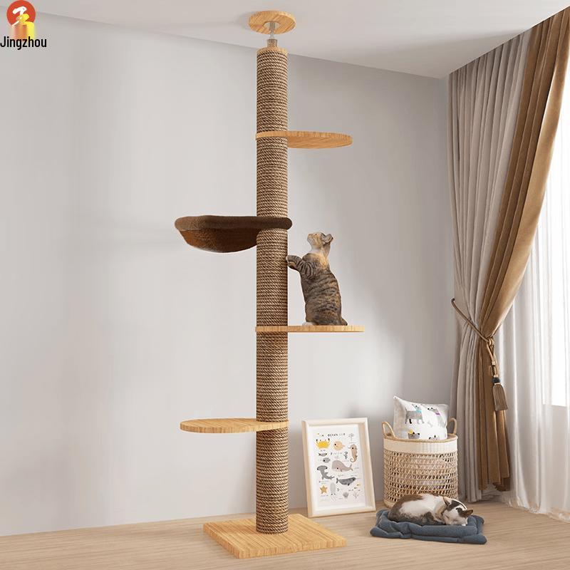 Jingzhou Adjustable Ceiling-to-Floor Cat Tree Tower