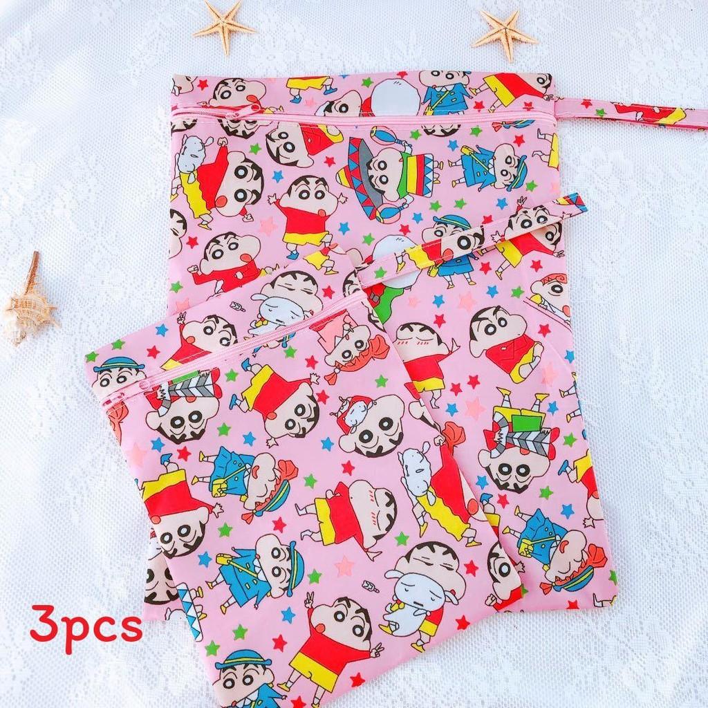 

Travel Chan Shin Storage Bag With Waterproof Material For Diapers Baby Pink Shin