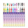 12Pack Salon Nail Brushes Pen PP Material Anti Fade Inks for Detailed Floral Nail Patterns