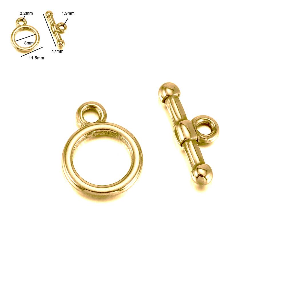 3-6 Sets Gold Color Stainless Steel Fastener Bracelet Toggle Clasp Buckle Connector For Jewelry Making OT Clasps Diy Accessories