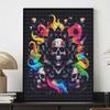 Halloween 5D Colorful Skull Diamond Painting Kit Full Drill Art Craft Home Decor Aesthetic Room Wall Decoration DIY Rhinestone Gift